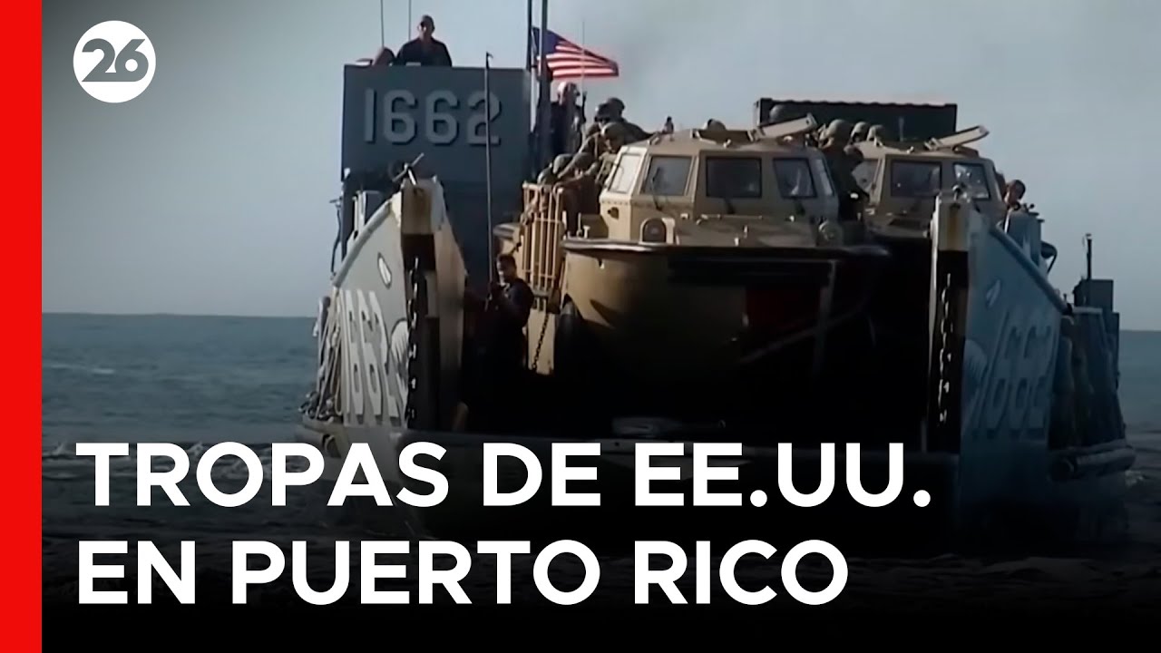 🚨 TENSI&Oacute;N EN EL CARIBE | Estados Unidos desembarca tropas y veh&iacute;culos en Puerto Rico