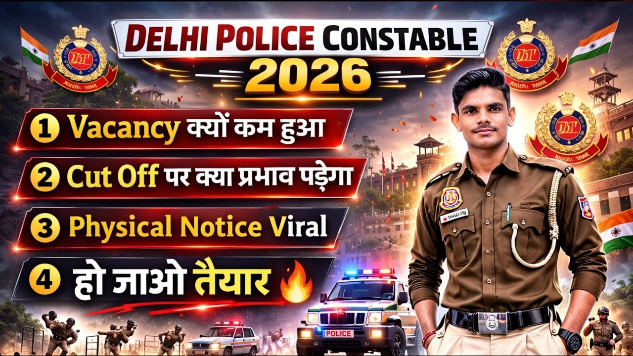 Delhi Police Constable Vacancy क्यों कम हुआ 🤔 ||  Physical Notice Viral | हो जाओ तैयार #delhipolice 