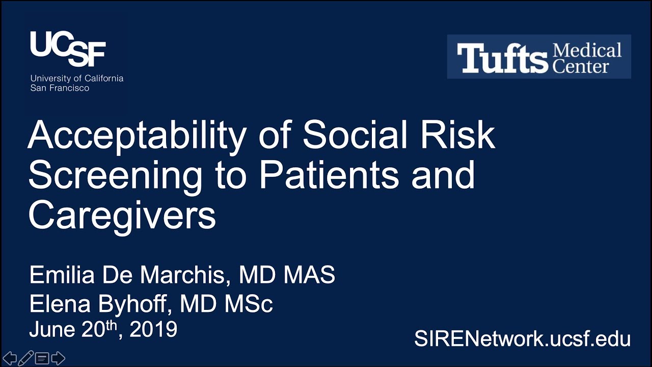 Patient Acceptability of Social Risk Screening