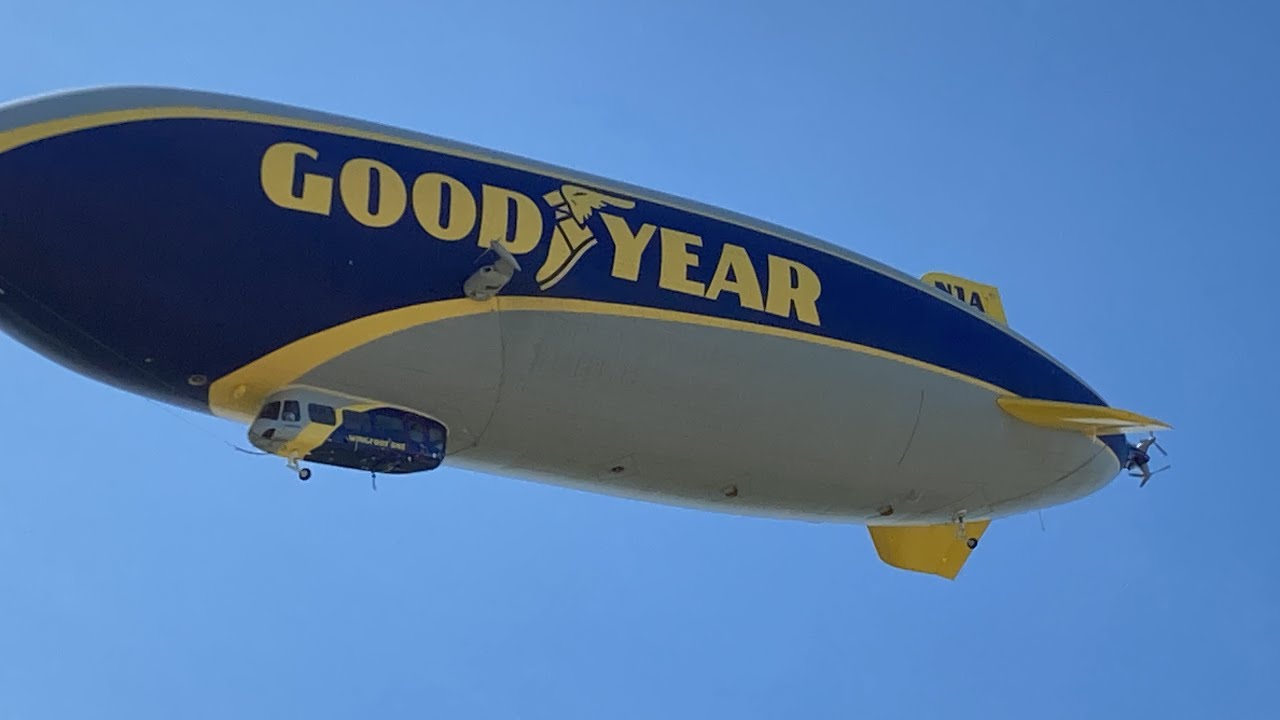 CLOSEUP!  - Goodyear Blimp - Landing and Takeoff!