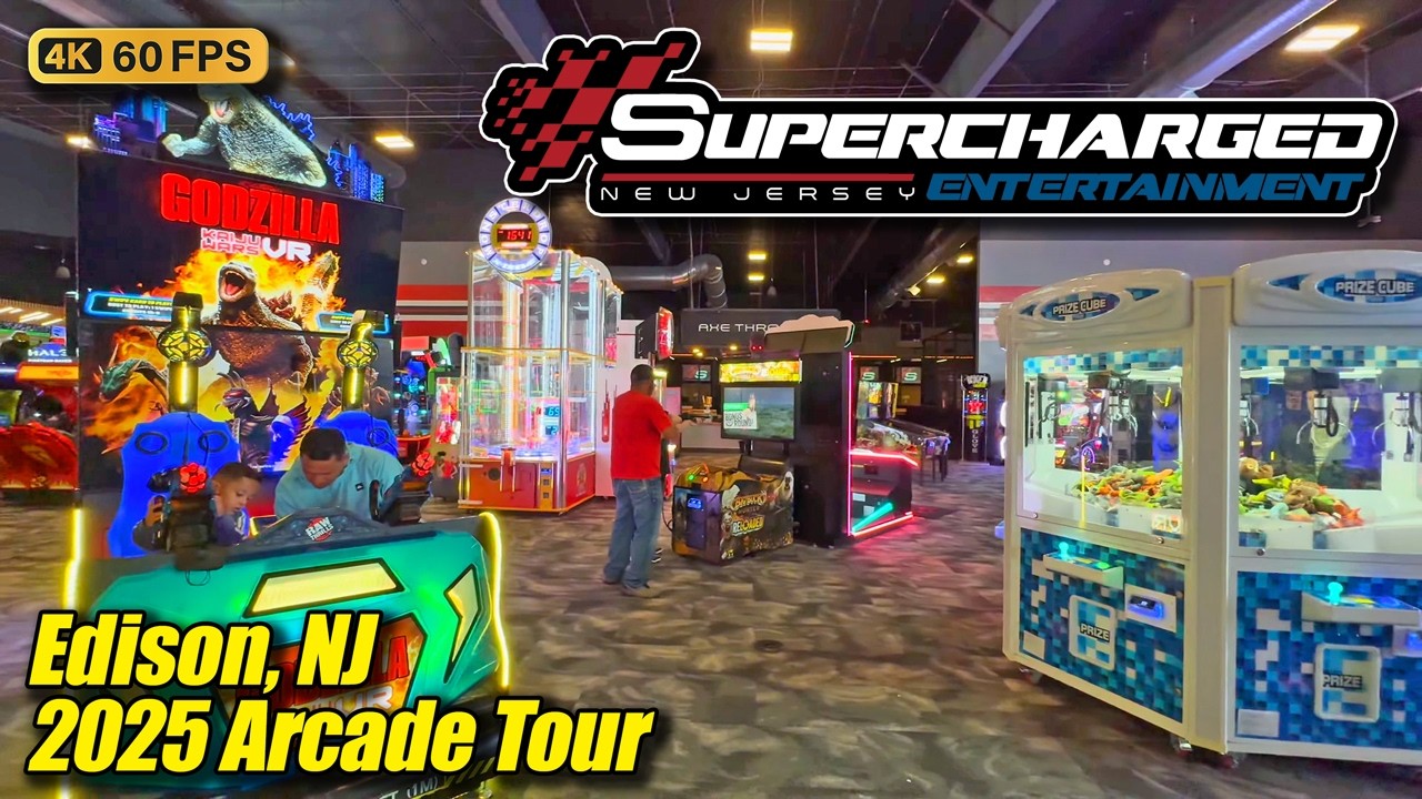 2 FLOORS OF GAMES! Supercharged Entertainment (Edison NJ), September 2025 arcade tour 4K walkthrough