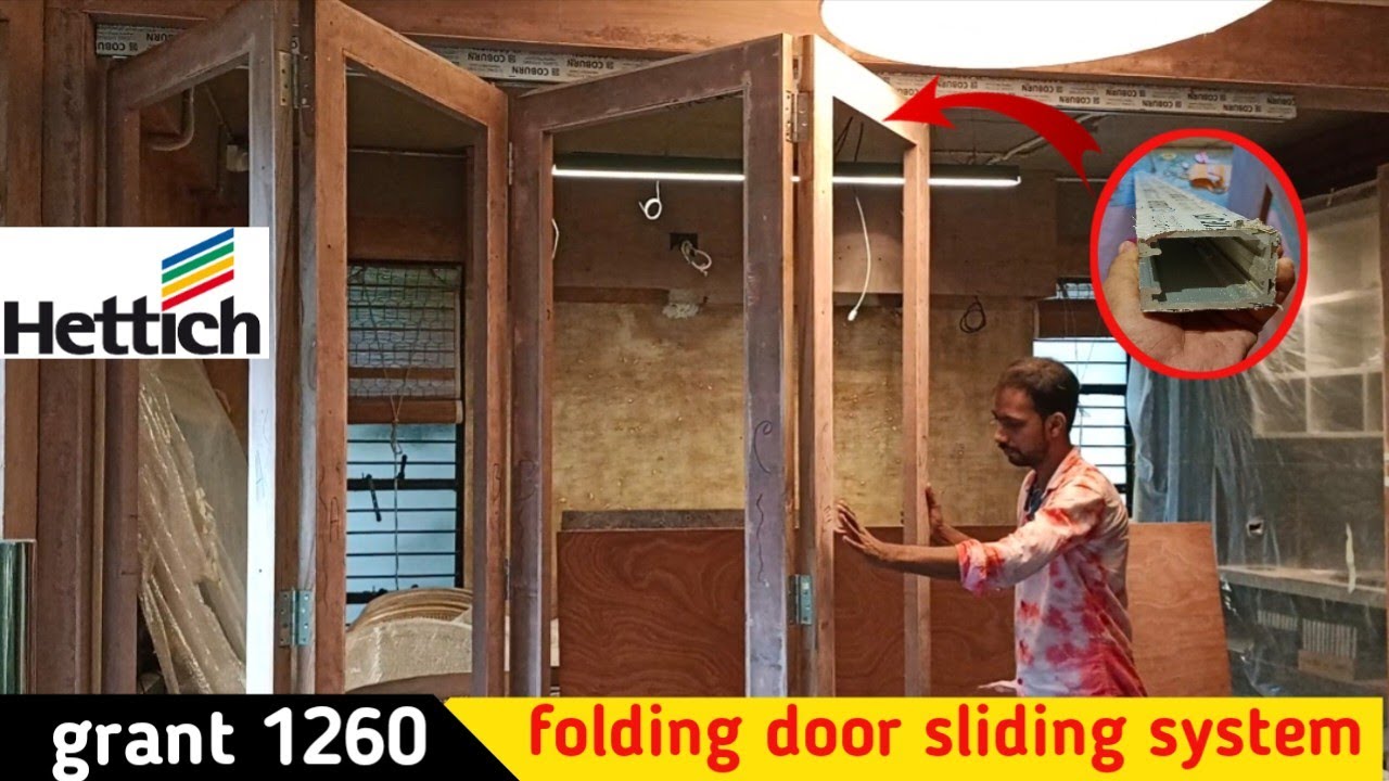 hettich wingline grant 1260 folding sliding🚪 door system installation⚒️🪛#interiordesign #youtube