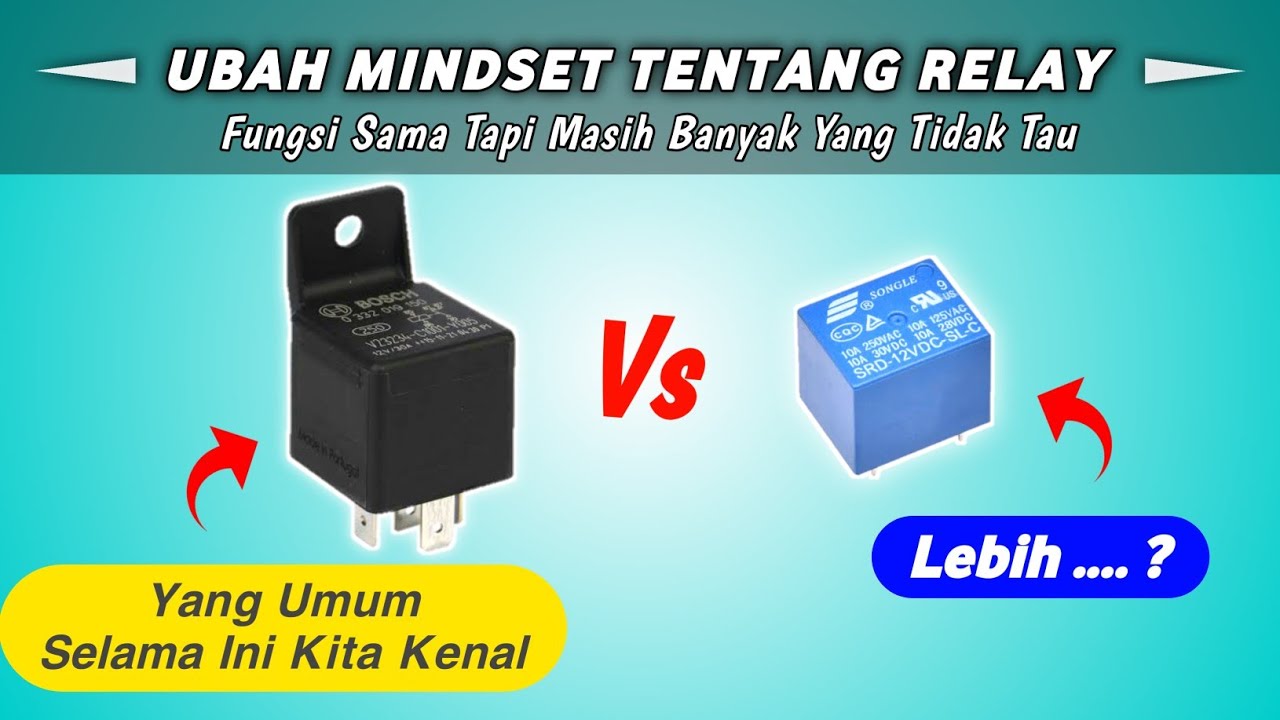 Perbedaan RELAY 4 KAKI (mobil/motor) dan RELAY 5 KAKI 12 VOLT.