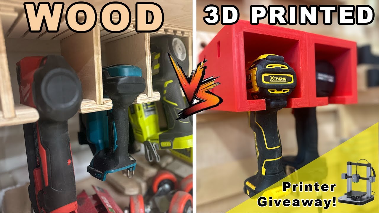 Wood Vs 3D Printed Tool Holder Made With The Ankermake M5C - Free Files!