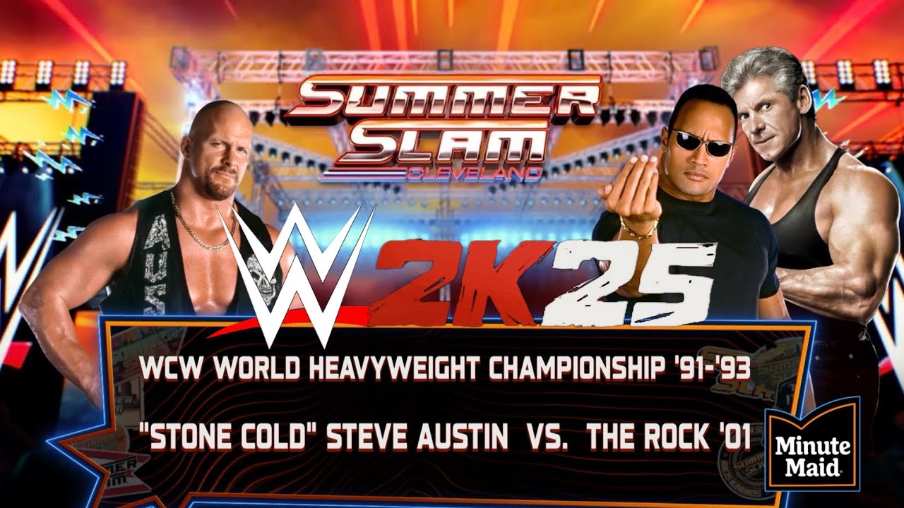 WWE2K25- STONE COLD STEVE AUSTIN VS THE ROCK | WCW WOLRD HEAVYWEIGHT CHAMPIONSHIP 