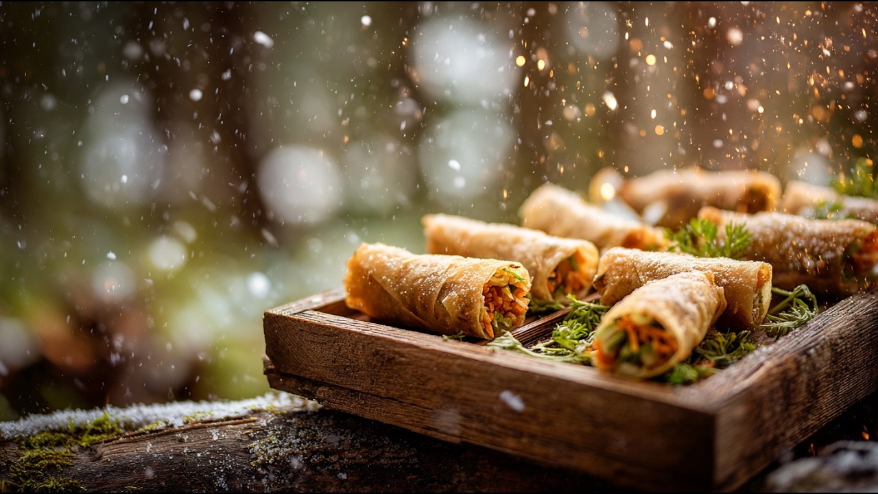 BEST Winter SPRING ROLLS in the Forest – Light, Fresh & Irresistible!