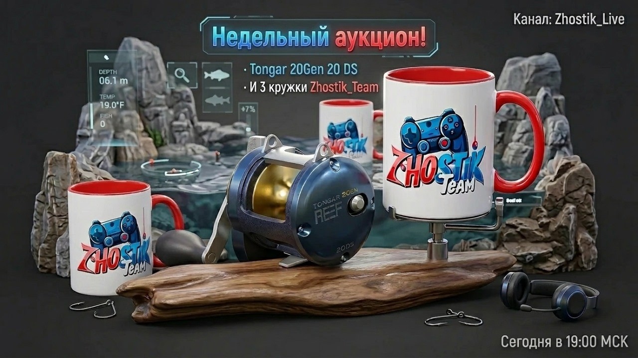 СЕГОДНЯ в 19:00 аукцион Tongar 2Gen 20 DS&bull;Розыгрыш в ВК&bull;РР4&bull;Русская рыбалка 4