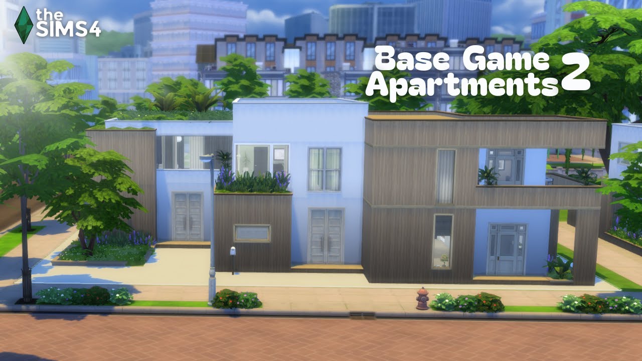 Base Game Apartment Build: Light Tones & Green Vibes