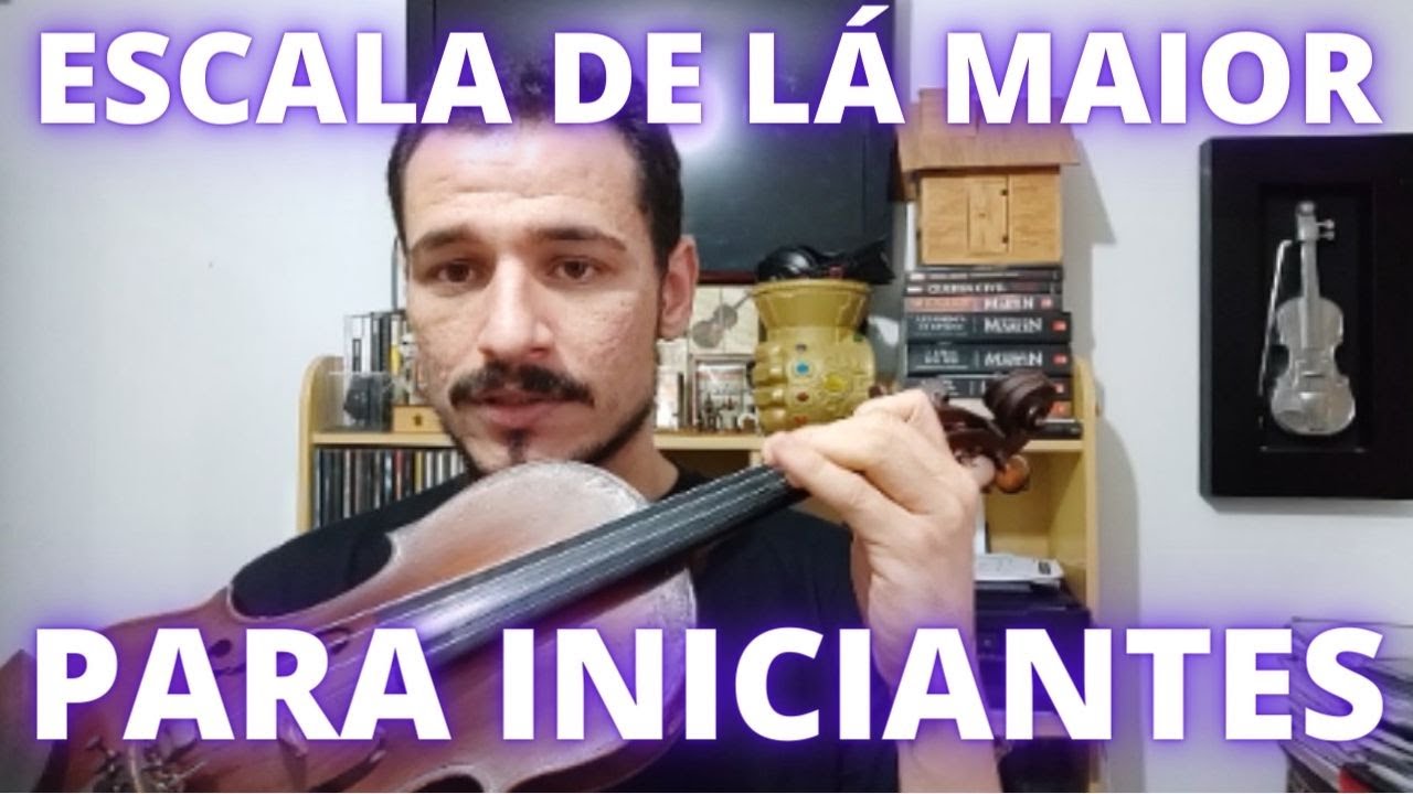ESCALA DE LÁ MAIOR - VIOLINO - I 1 OITAVA  PARA INICIANTES I