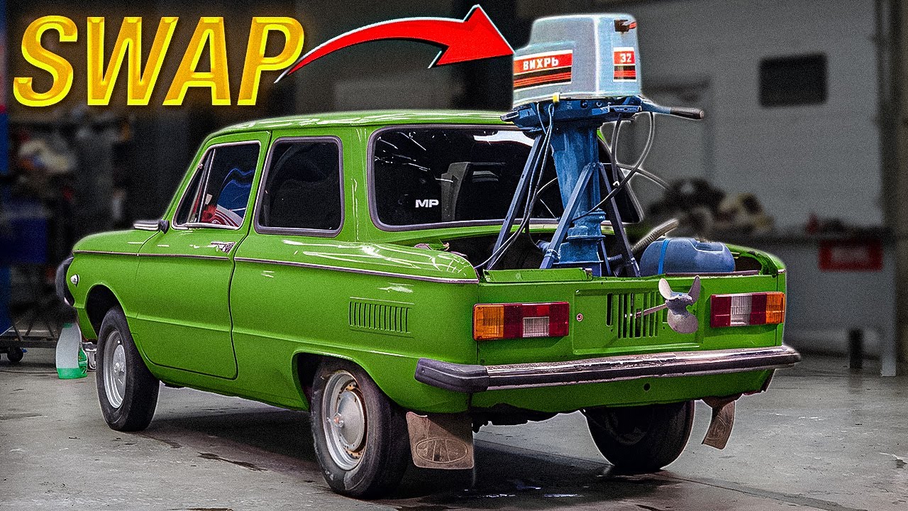 We swap an outboard boat motor into a car - will it work?