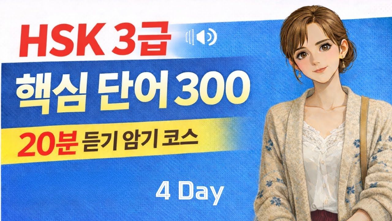 [4Day] HSK 3급을 준비하는 학생을 위한 핵심 단어 300개 - 듣기만해도 외워지는 20분 코스