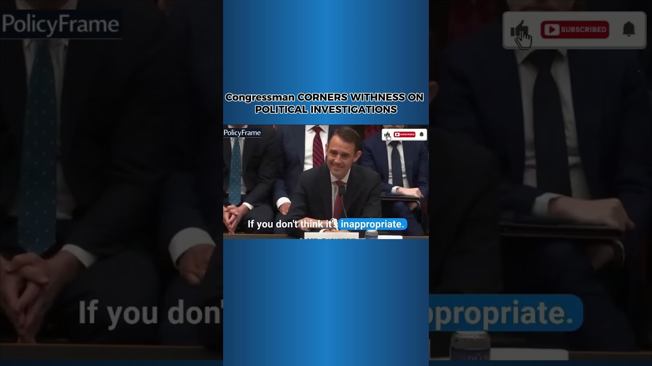 Congressman Calls Out Hypocrisy in Tense Hearing #congress #breakingnews #politics
