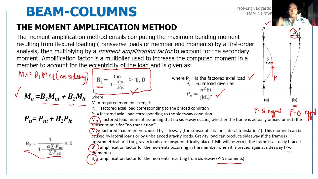 SM2D2 BEAM COLUMN - THE MOMENT AMPLIFICATION METHOD WITH SAMPLE PROBLEM 2