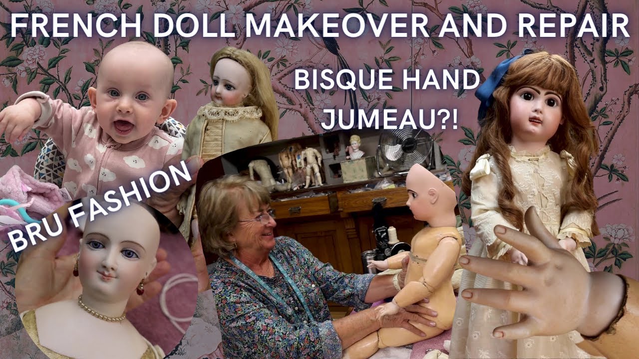 BISQUE HAND JUMEAU?! | FRENCH DOLL REPAIRS | BRU WITH CRACKED HEAD | SHOP UPDATE