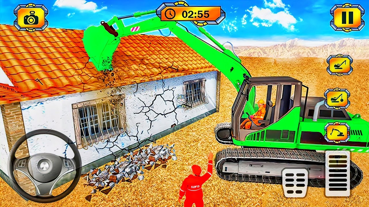 Real City Construction Simulator 3D - City Road Builder Excavator Trucks - Android Gameplay