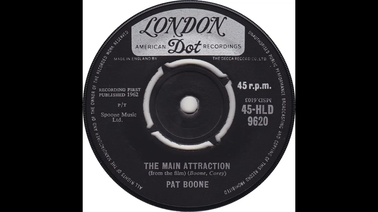 UK New Entry 1962 (247) Pat Boone - The Main Attraction