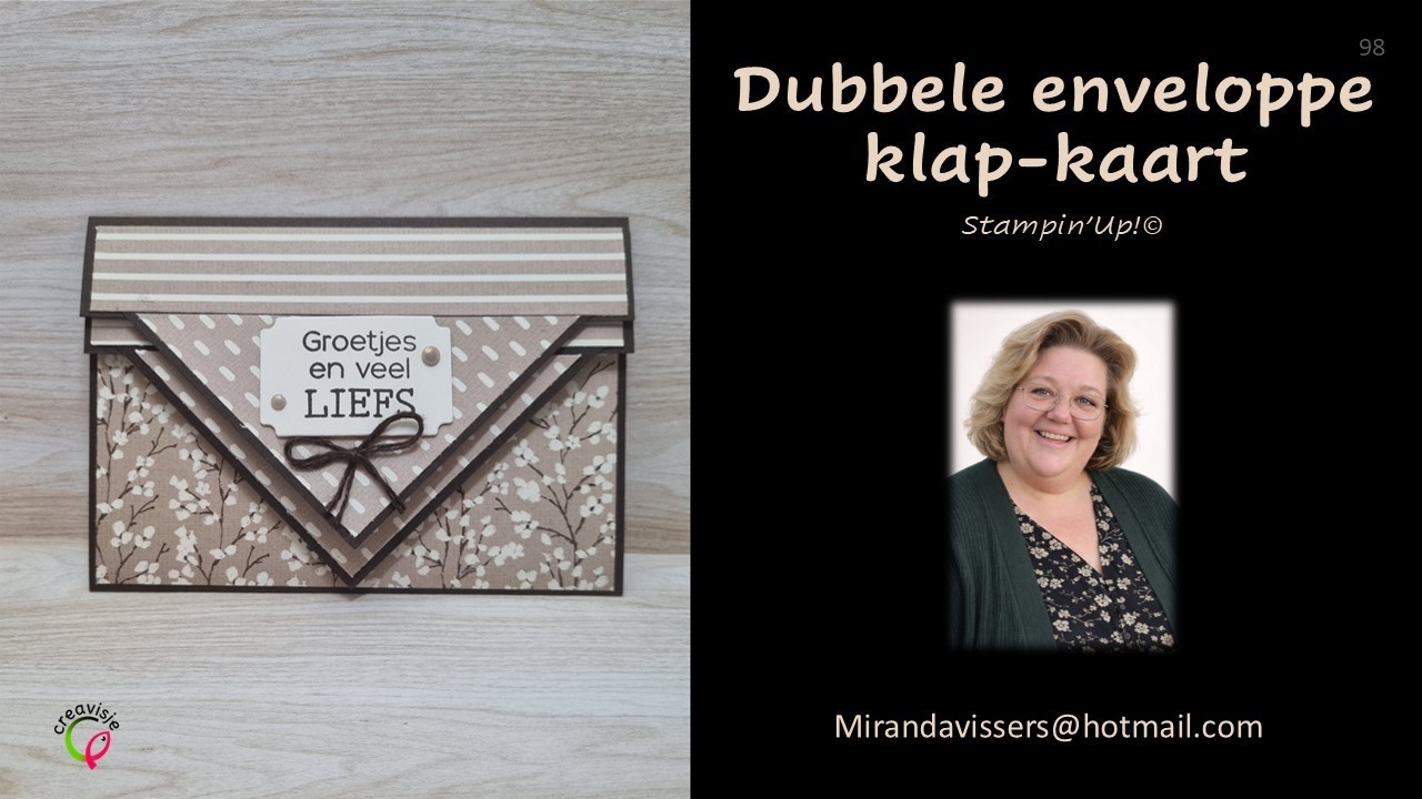 Dubbele enveloppe klap kaart!