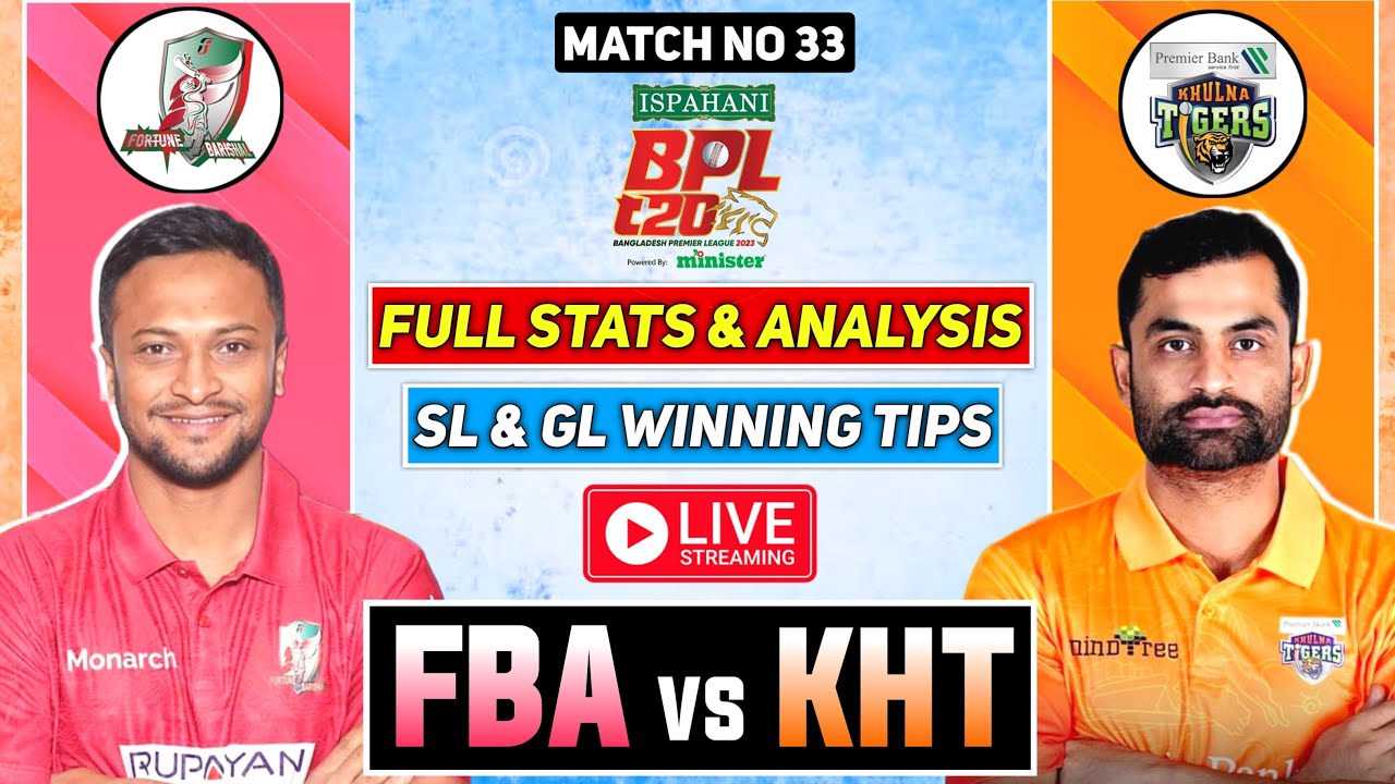 🔴 LIVE | FBA vs KHT Dream11 Prediction | FBA vs KHT Dream11