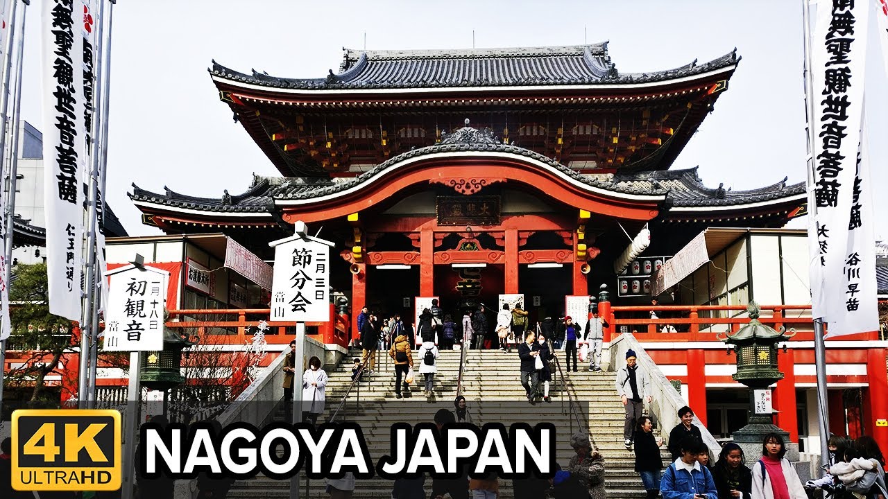 Nagoya Japan Walking Tour In 4K ASMR - Osu Kannon Shopping District & Temple