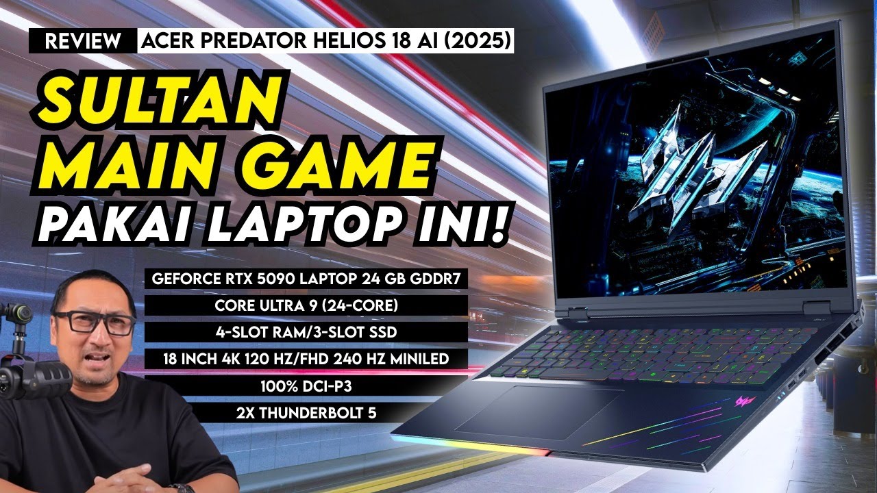 Rajanya Laptop Gaming? Super Kencang & Super Mewah: Review Acer Predator Helios 18 AI (2025)