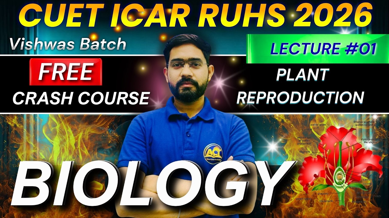 Plant Reproduction  L 01 | Chapter 1 | CUET ICAR RUHS 2026 Biology | Free Crash Course| ACI Science