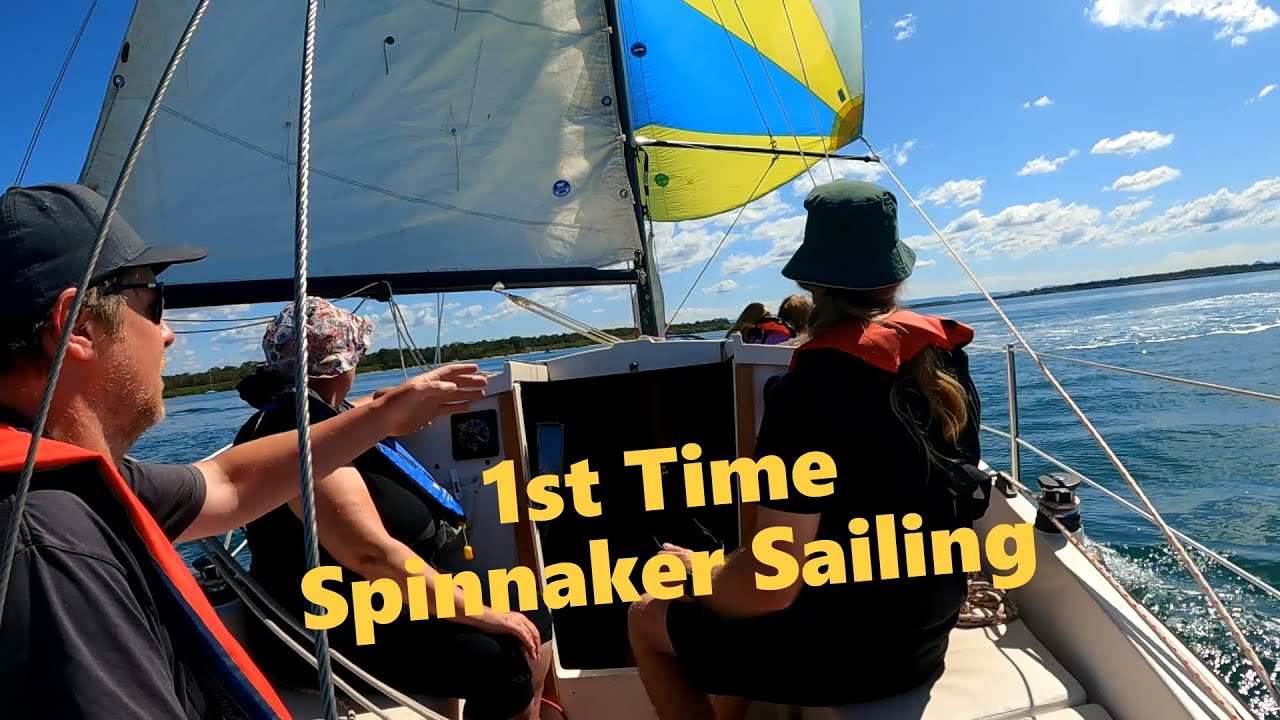 1st Time Spinnaker Sailing, Bribie Island | Trailer Sailer to Mission Point