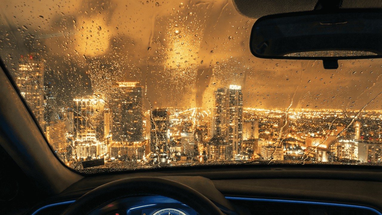 9 p.m. Rainy nigh. | Chill Hop Jazz for the perfect drive-time soundtrack