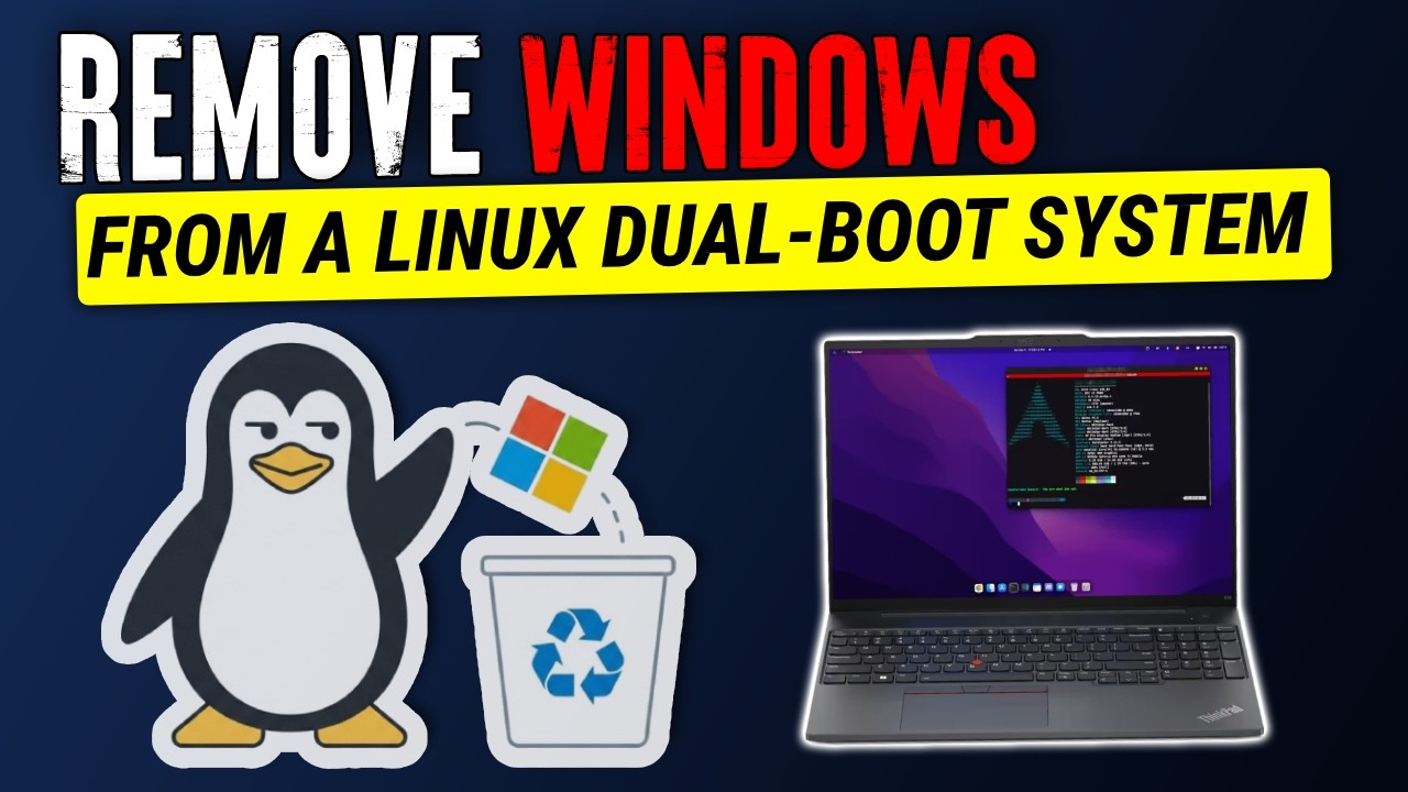 Как удалить Windows из системы с двойной загрузкой Linux (оставить Linux и освободить место)