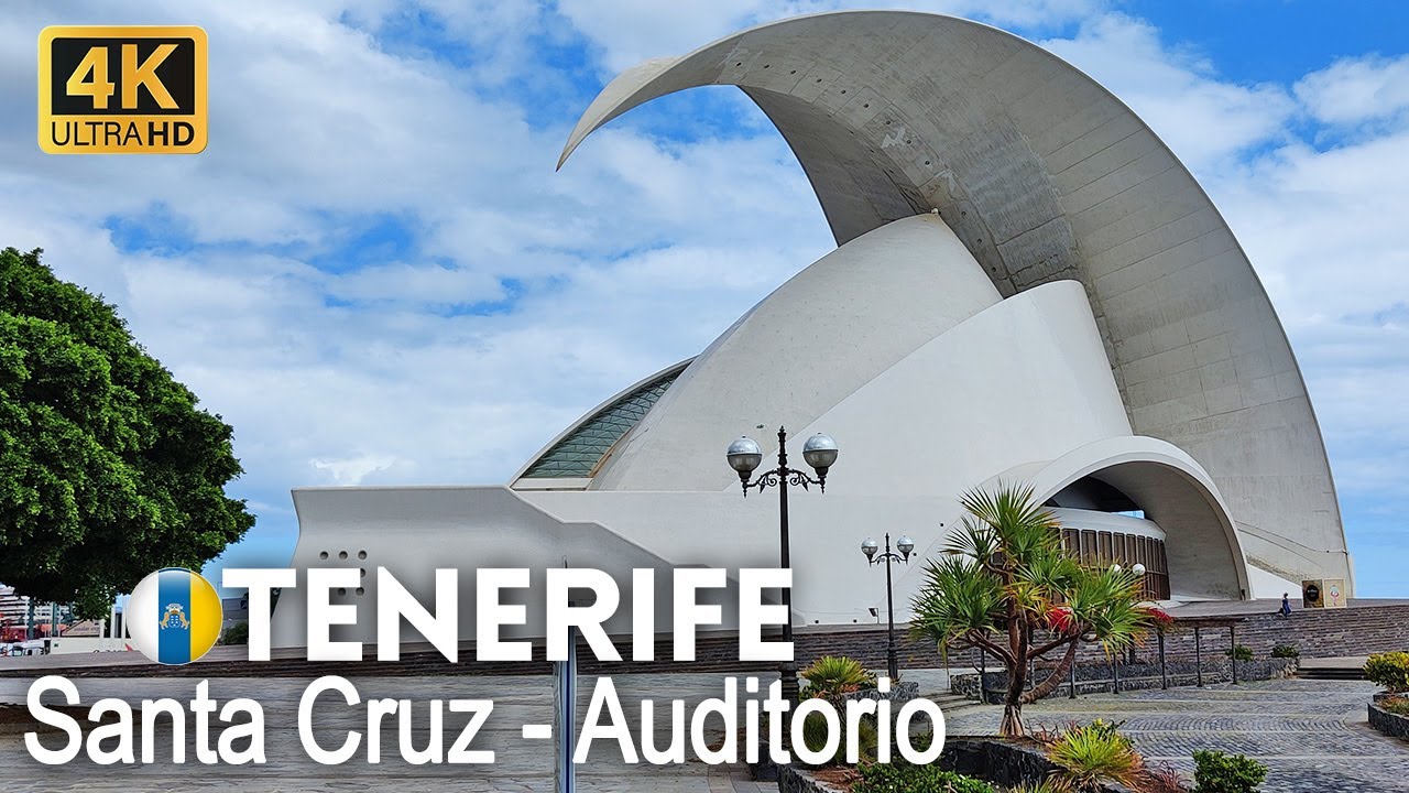 4k Walking Tour of Santa Cruz de Tenerife - Auditorio de Tenerife, March 2022