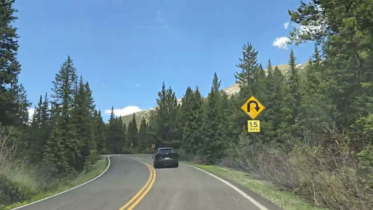 Independence Pass mid June 2024 - Highway 82 going east from Aspen, Colorado