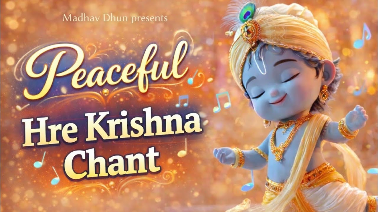 ✨Peaceful & Soothing Hre Krishna Chant |Relax,breathe and smile✨🙂 | Madhav Dhun 