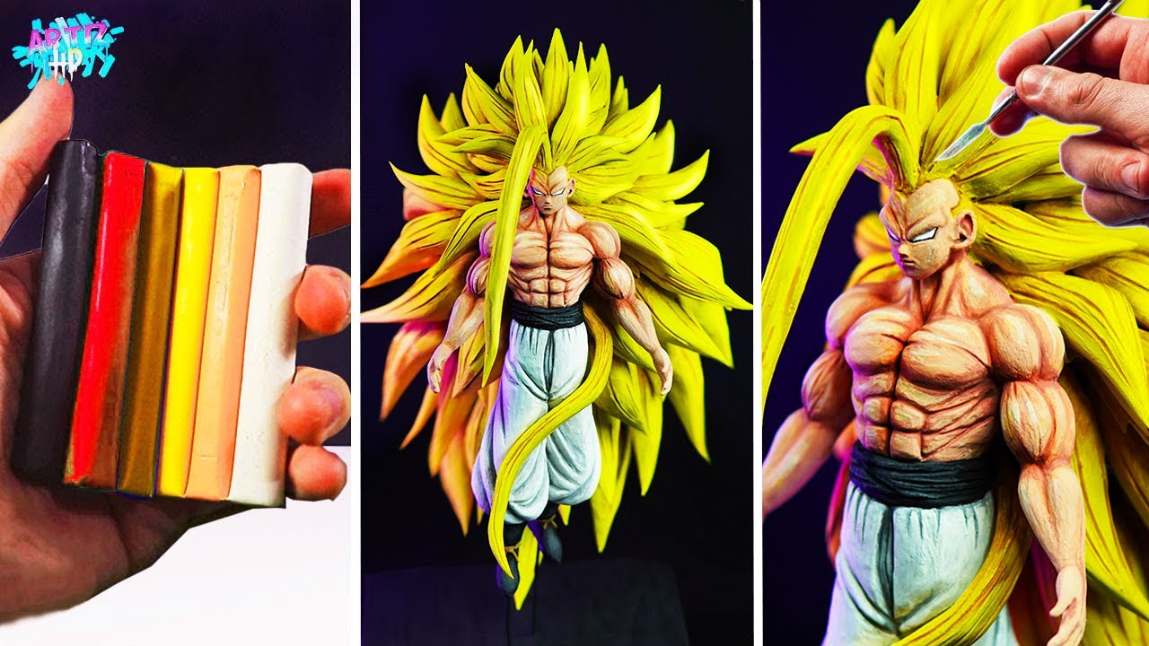 Mi escultura con más ESENCIA! 😱| Como hacer a GOKU SSJ INFINITO | Dragon Ball AF