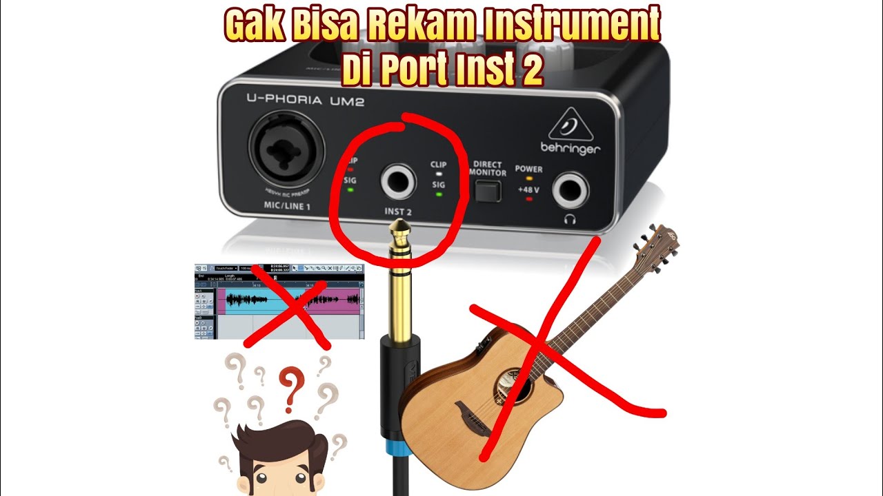 Behringer UM2 Soundcard, Inst Port 2 Can't record? this is the solution.