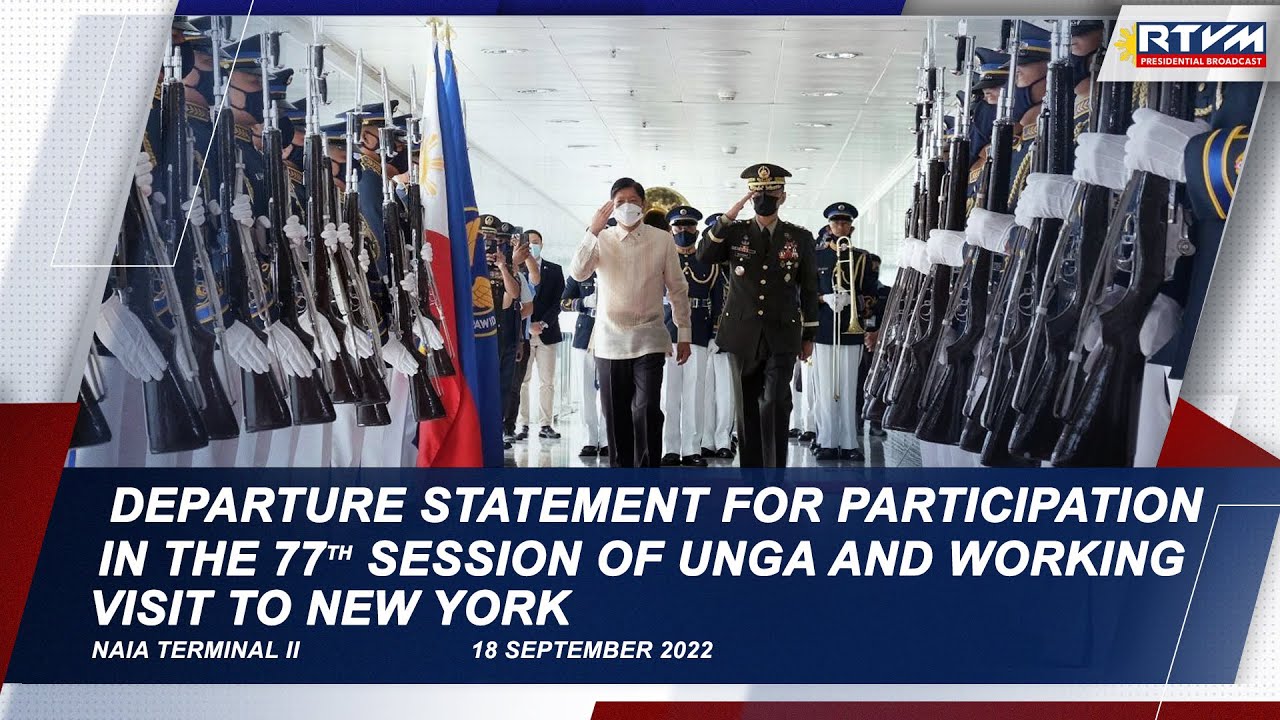 Departure for Participation in the 77th Session of the UNGA General Assembly