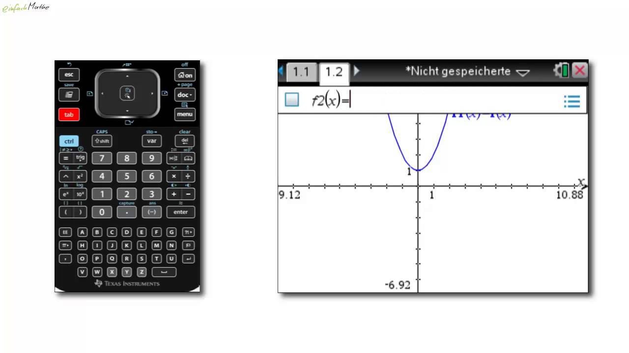 02 Funktionen - Graph zeichnen mit dem TI Nspire CX CAS