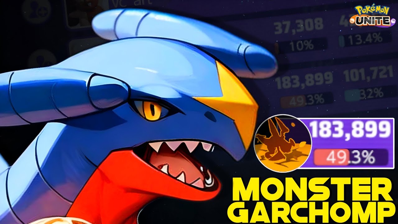180K+ DAMAGE GARCHOMP BECOMES MONSTER IN SOLO QUEUE 😧 | POKEMON UNITE