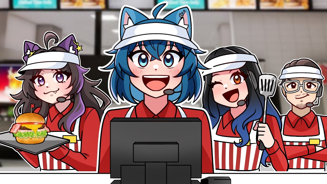 Our new restaurant was a DISASTER [Fast Food Simulator with Kitdy, Taylien, and Nate]