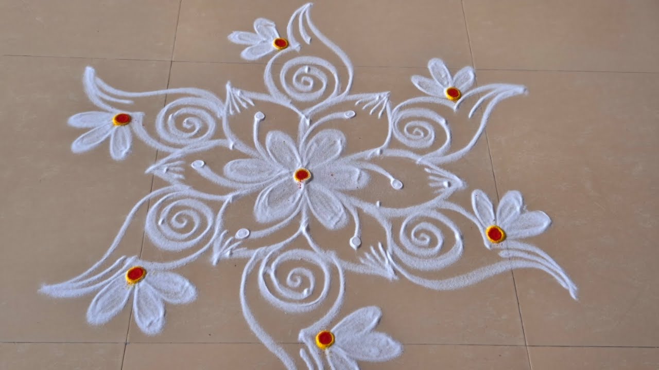 #Puratasi rangoli (5-3)/#Saraswati pooja rangoli/#Aayutha pooja rangoli