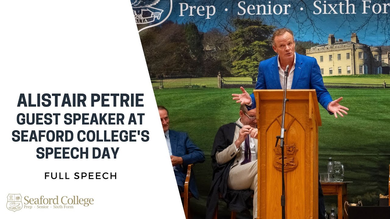 Alistair Petrie Speaking at Seaford's Speech Day