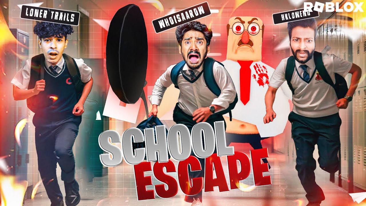 🎀 3 Pookies Trying To Escape Roblox School 🤣 | GREAT SCHOOL BREAKOUT (Obby)  (Malayalam)