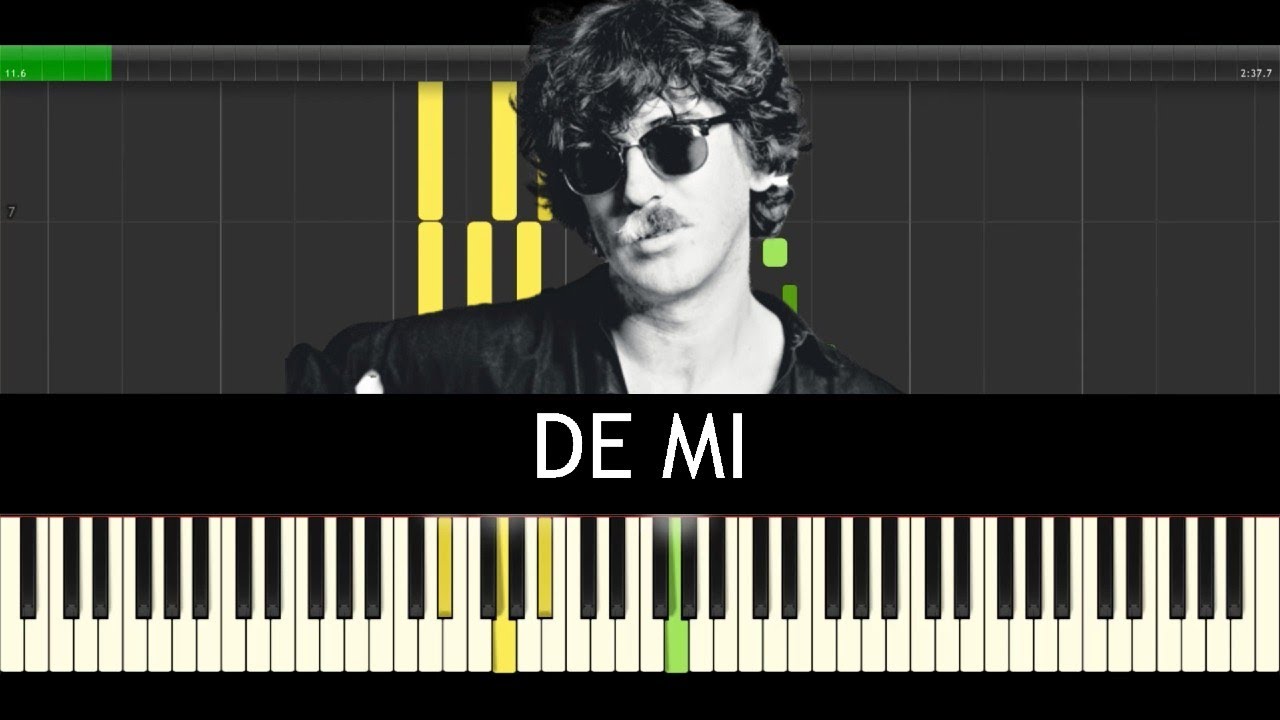 Charly García ➡ De Mi 🎹 Partitura Piano Tutorial FÁCIL