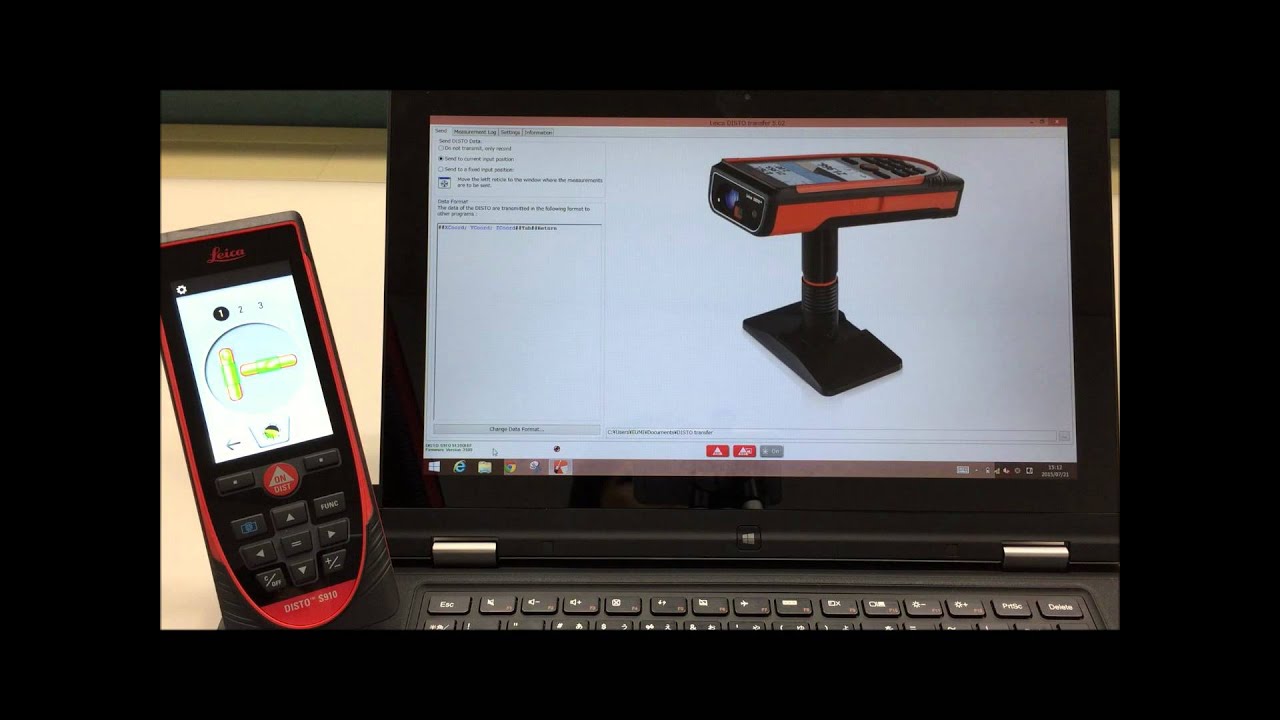 Laser Distancemeter DISTO S910: how to connect S910 to disto transfer 5.02
