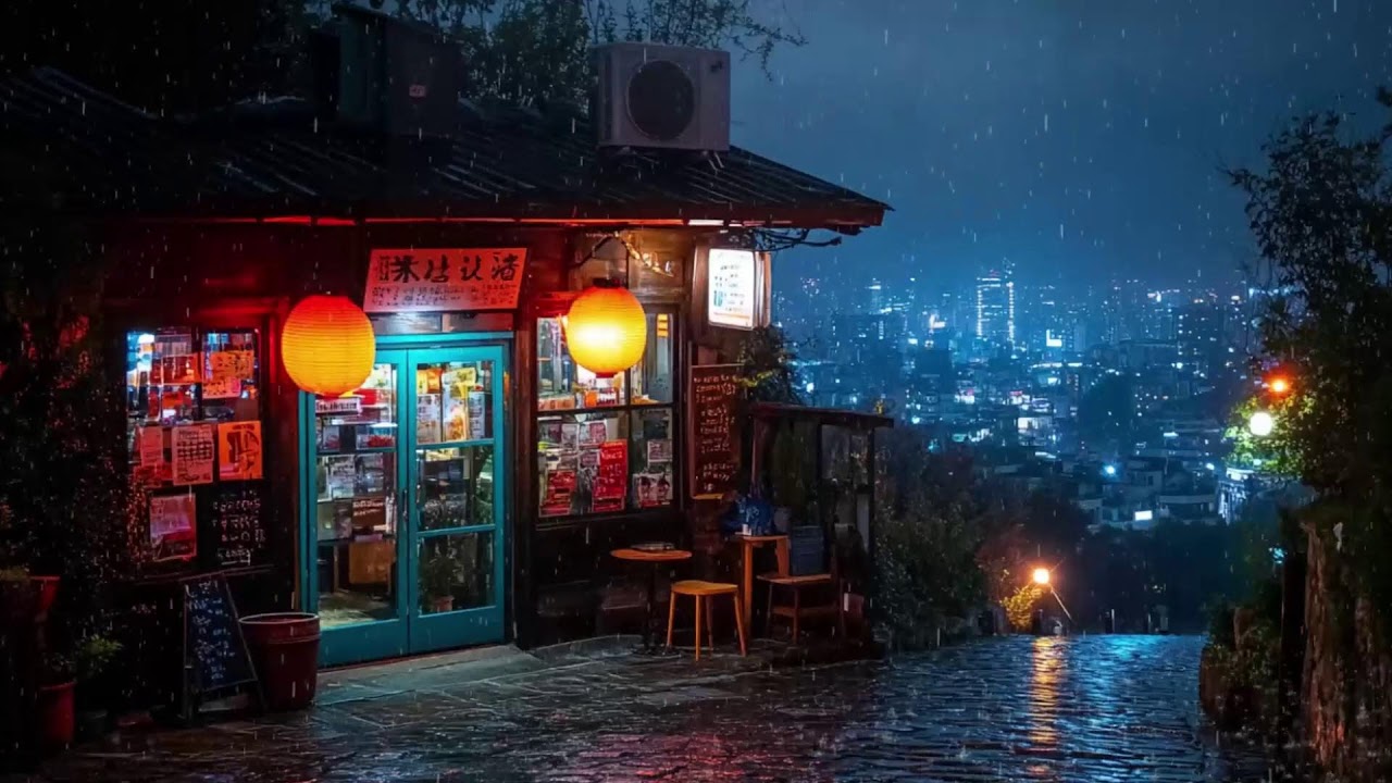 Late Night Rain in a Hidden Japanese Alley | Cozy Viral Lo-fi for Study, Sleep & Relax | 4K