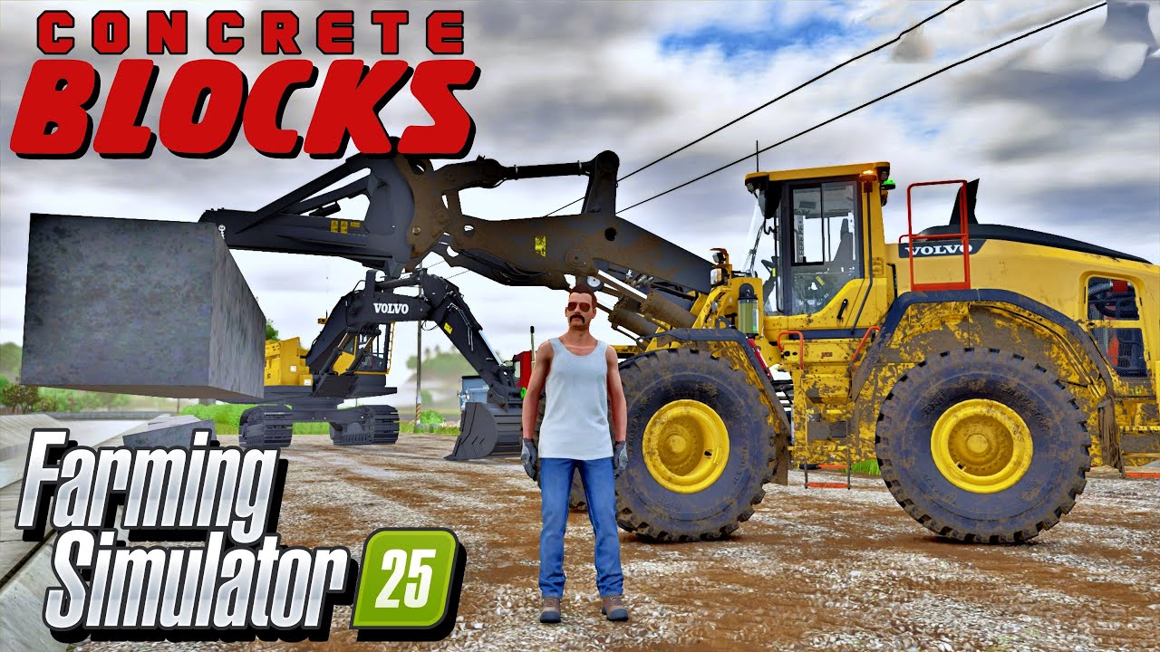 NEW Placeable Concrete Blocks in FS25 | Farming Simulator 25