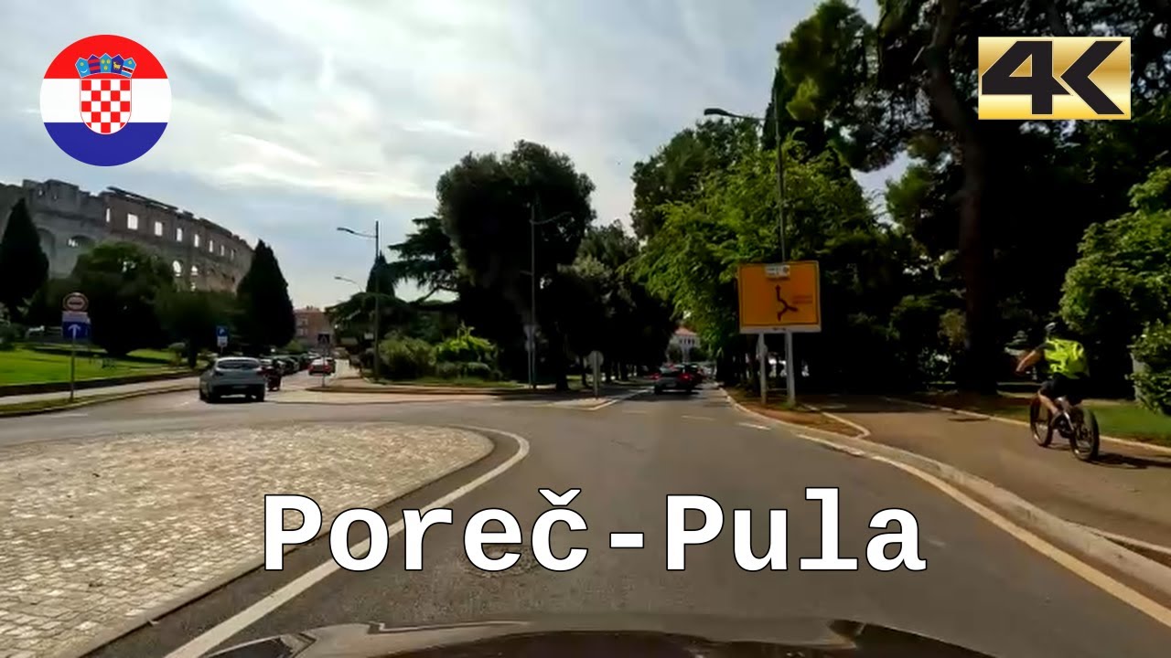 Driving in Croatia from Poreč to Pula | Istria 2023 summer | 4K