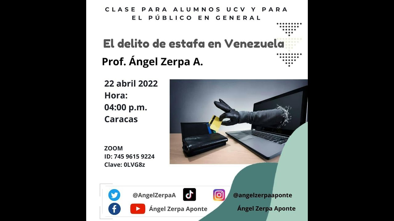 Ángel Zerpa A. Consideraciones generales sobre la estafa como delito en Venezuela conforme al C. P.