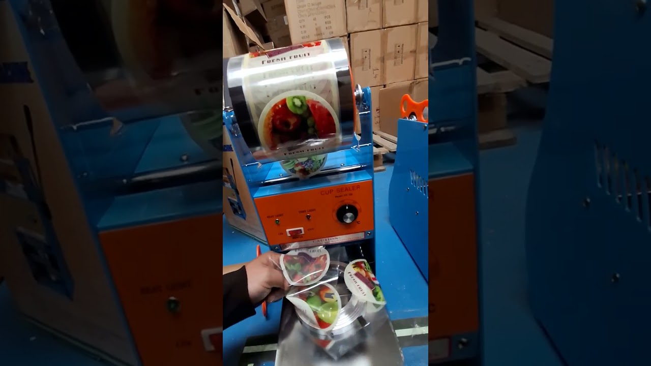 INSTALACIÓN ROLLO FILM SELLADORA DE VASOS MANUAL  ET-D8