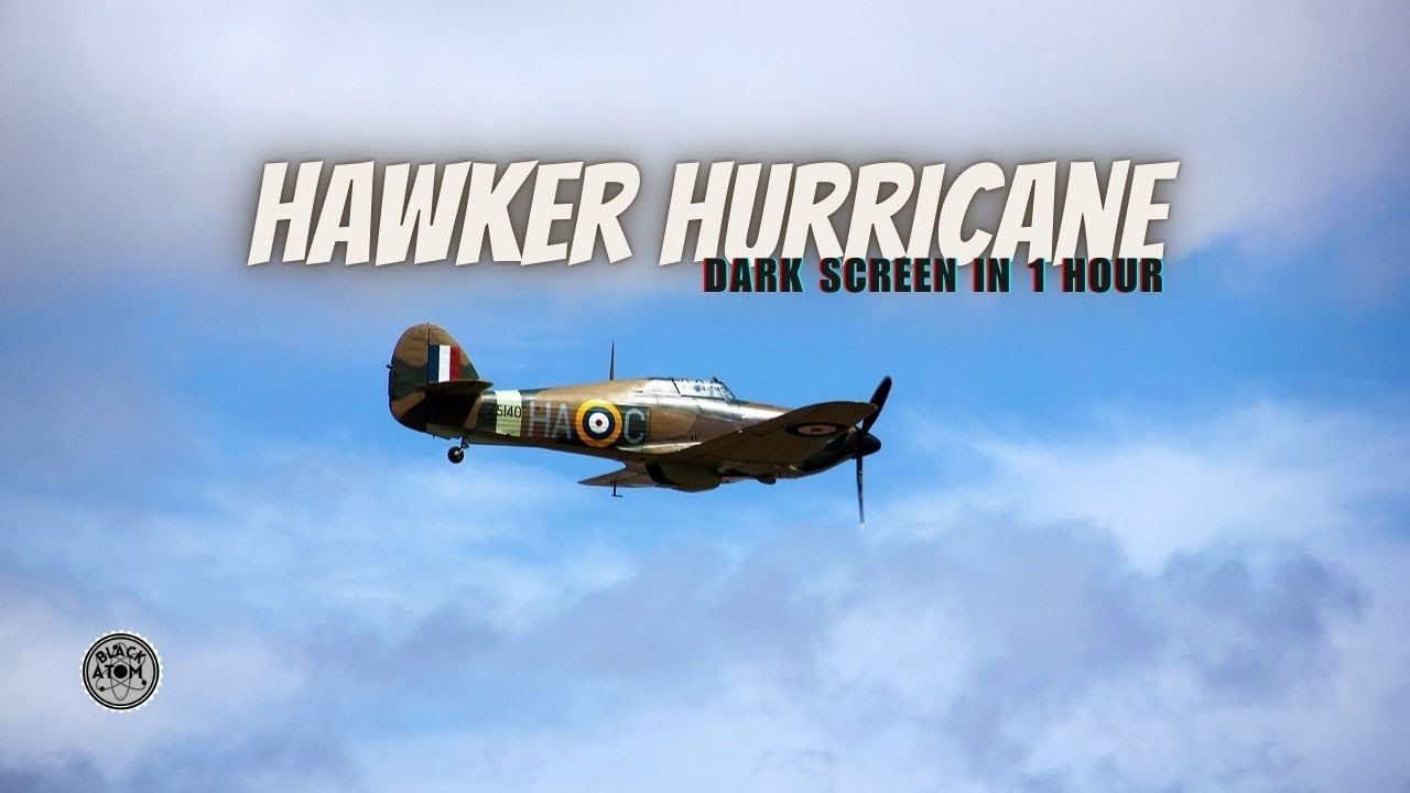 ✈️ 12 Hours! Hawker Hurricane in Steady Flight ⨀ Relaxing WWII Aircraft Engine Sound