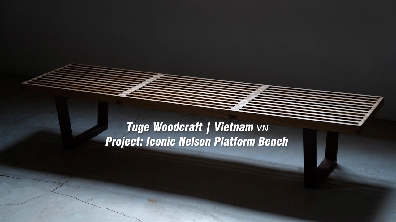 Peadch Woodworking:  Making the Iconic Nelson Platform Bench