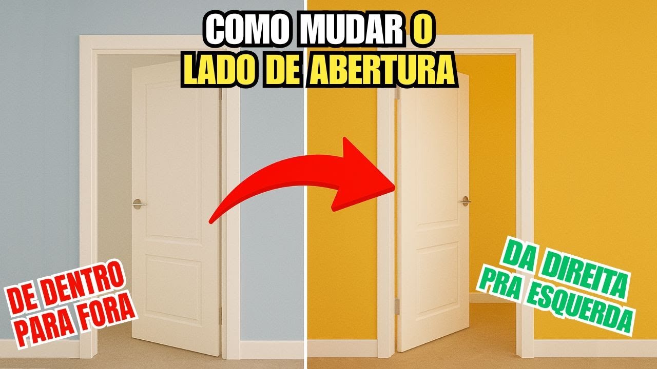🚪 Como MUDAR ABERTURA da Porta (Dentro ↔ Fora) e INVERTER Lado Direita ↔ Esquerda